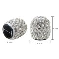 8 Pack Universal Diamond Crystal Car Wheel Tire Valve Caps Tyre Rim Stem Covers Airdust Waterproof For Automobiles Motorcycles