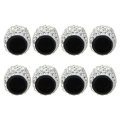 8 Pack Universal Diamond Crystal Car Wheel Tire Valve Caps Tyre Rim Stem Covers Airdust Waterproof For Automobiles Motorcycles