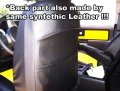 Chevy Silverado 2014 2019 Artificial Leather Custom Fit Front Seat Cover Black