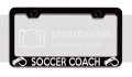 Soccer Coach Sports Metal License Plate Frame Tag Holder S9 
