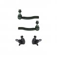 Partsw Front Suspension Left Right Side Set 2 Lower Ball Joints Outer Tie Rod Ends Fits Toyota Prius 2004-2009 All Models 