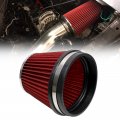 152mm 6 In High Flow Round Tapered Cone Closed Top Washable Dry Air Filter 155mm Tall Clamp On Performance Engine Universal Fit 