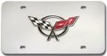 Corvette License Plate C5 Flag Logo 