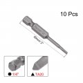 Uxcell 10 Pcs Ta20 Magnetic Triangular Head Screwdriver Bits 1 4 Inch Hex Shank 2-inch Length S2 Power Tools