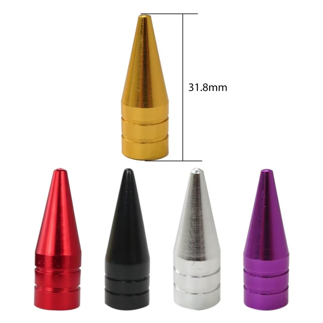 8 Silver Spiked Valve Stem Caps Car Wheels Air Rim Covers Decorative Accessories Fit For Motorcycles Bikes