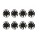 8 Silver Spiked Valve Stem Caps Car Wheels Air Rim Covers Decorative Accessories Fit For Motorcycles Bikes