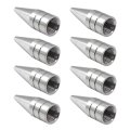 8 Silver Spiked Valve Stem Caps Car Wheels Air Rim Covers Decorative Accessories Fit For Motorcycles Bikes 