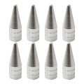 8 Silver Spiked Valve Stem Caps Car Wheels Air Rim Covers Decorative Accessories Fit For Motorcycles Bikes
