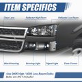 Auto Dynasty 4pcs Factory Style Headlights And Bumper Lamps Compatible With Chevy Avalanche Silverado Exclude Body Cladding