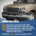 Auto Dynasty 4pcs Factory Style Headlights And Bumper Lamps Compatible With Chevy Avalanche Silverado Exclude Body Cladding