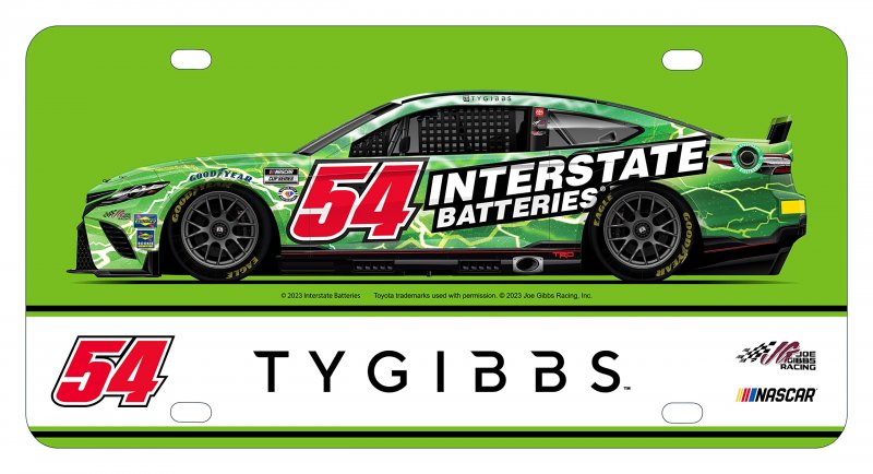 54 Ty Gibbs Nascar Metal License Plate