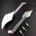 Httmt Diamond Led Turn Signal Mirrors Compatible With Hond Kawasak Suzuk Cruiser Cbr Ninja Gsxr