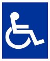 Stickertalk Wheelchair Symbol Magnet 4 Inches By 5 