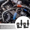 X Autohaux 9 89mm Sae To 10 5mm 90 Degree Fuel Line Hose Quick Release Connector Disconnect Nylon 2 Set
