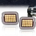 Pit66 Led Front Turn Signal Light Corner Parking Lamps For Hummer H2 2003-2008 For Sut 2005-2008 Left And Right Clear Lens