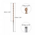 Uxcell Twist Drill Bit 2 6mm Jobber Nanoscale Titanium Coated K35 Tungsten Carbide Straight Shank 100mm Length For Drilling