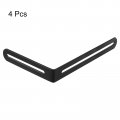 Uxcell Adjustable Corner Code 4pcs 120x165mm Stainless Steel 90-degree L-shape Brace For Fixed Furniture Shelf Bed Table