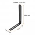 Uxcell Adjustable Corner Code 4pcs 120x165mm Stainless Steel 90-degree L-shape Brace For Fixed Furniture Shelf Bed Table