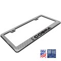 Ford Mustang Cobra In 3d On Silver Real 3k Carbon Fiber Finish Abs Plastic License Plate Frame