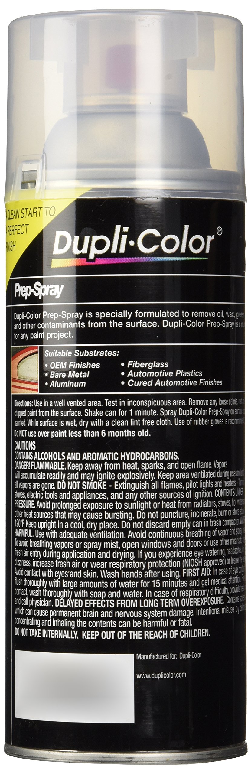 Duplicolor Ps100 Prep Grease and Wax Remover Spray 11 Oz