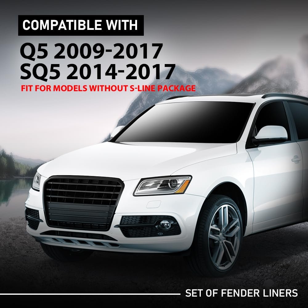 Front Fender Liners For Audi Q5 2009 2017 And Sq5 2014 Driver Passenger Side Fits Models Without S Line Package 8r0821172f