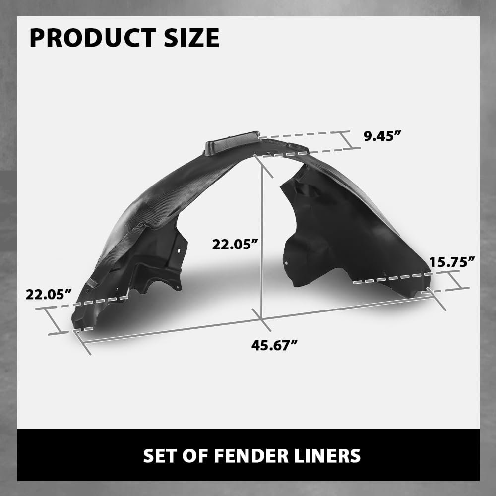 Front Fender Liners For Audi Q5 2009 2017 And Sq5 2014 Driver Passenger Side Fits Models Without S Line Package 8r0821172f