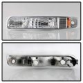 Acanii For 1999-2002 Silverado 1500 2000-2006 Chevy Suburban Tahoe Chrome Parking Turn Singal Lamps Bumper Lights Pair