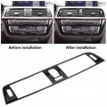 Car Air Conditioning Vent Cover Carbon Fiber Style Console Trim For 3 Series F30 13-18