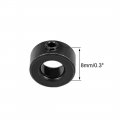Uxcell 8mm Bore Drill Stop Bit Depth Holder Set Screw Style Black Oxide Carbon Steel Pack Of 2