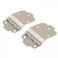 Brushed Nickel Art Deco Offset Mount Cabinet Door Hinge Pack Of 2 Hoosier Type Cabinets Reproduction Hardware Ua-202-hbn 