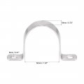 Uxcell 50mm 2 Rigid Pipe Strap Holes Tube Straps 304 Stainless Steel Tension Clamp 2pcs