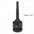 Uxcell 1 2 Drive X T30 Impact Torx Bit Socket Metric 3 Length Cr-mo Steel With O-ring And Dowel Pin