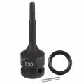 Uxcell 1 2 Drive X T30 Impact Torx Bit Socket Metric 3 Length Cr-mo Steel With O-ring And Dowel Pin