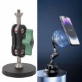 Magnetic Car Mount Dual 360 Degreehead 1 4inch Thread Phone Holder For Mounting Action Cameras