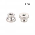 Uxcell Knurled Thumb Nuts 6pcs M8x1 25mm Iron Round Knobs Fasteners For 3d Printer Parts Silver Tone