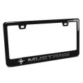 Ford Mustang 3d In Dark Gray On Real Carbon Fiber Abs Plastic License Plate Frame