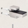 Uxcell Glass Shelf Bracket Wall Mount Adjustable Zinc Alloy Brushed Nickel Support For 3-15mm Thickness 4pcs