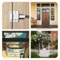Uxcell Door Bolt Latch Aluminum Alloy Security Automatic Window Gate Spring Bounce Lock White