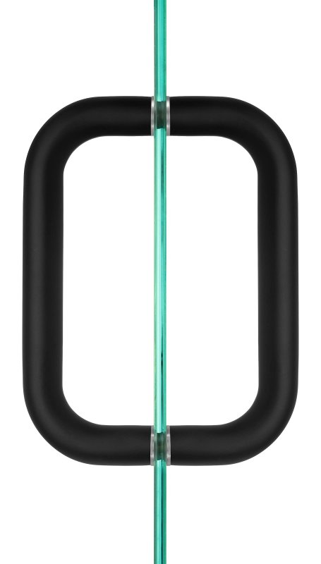 Rockwell Security Tubular Back To Door Pull 6 Inch Antique Black Finish For Commercial And Residential Heavy Glass Frameless