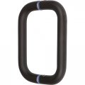 Rockwell Security Tubular Back To Door Pull 6 Inch Antique Black Finish For Commercial And Residential Heavy Glass Frameless 