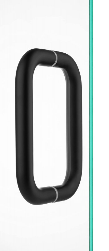 Rockwell Security Tubular Back To Door Pull 6 Inch Antique Black Finish For Commercial And Residential Heavy Glass Frameless