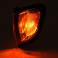 Kuafu Left Corner Light Bezel Compatible With 2000-2004 Toyota Tacoma Halogen Turn Signal Lamp Driver Side Yellow Lens Chrome