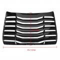 Ikon Motorsports Rear Window Louvers For 2016-2021 Honda Civic Sedan Style Gloss Black Cover Sun Shade Windshield Abs 2017 2018