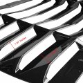 Ikon Motorsports Rear Window Louvers For 2016-2021 Honda Civic Sedan Style Gloss Black Cover Sun Shade Windshield Abs 2017 2018