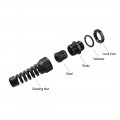 Uxcell M20 Cable Gland Waterproof Ip68 Nylon Joint Adjustable Locknut With Strain Relief For 7mm-11mm Dia Wire