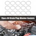 X Autohaux 15pcs Oil Drain Plug Washer Gaskets Universal Engine Crush Washers 18x24x1 5mm 0 71 X0 94 06