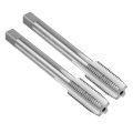 2pcs Hand Plug Tap 7 16 -20 Unf 2b Left Thread Style Taps Straight Flute Screw Tapping Threading Tool High Speed Steel Hss6542 