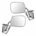 Stainless Steel Manual Side View Mirrors Lh Rh Pair Set For Chevy Truck 
