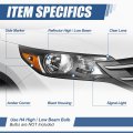 Ho2503148 Factory Style Halogen Headlight Assembly Compatible With Honda Cr-v 2012-2014 Passenger Right Side Black Housing