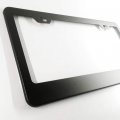 Uframe Stainless Steel License Plate Frame Holder 2 Screw Holes W Adjustable Space Black